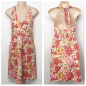 Womens' Ann Taylor Loft Retro Floral Print Halter Dress Size 4